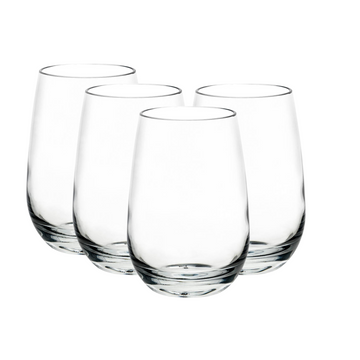 Plastic Stemless Wine Glasses 16.2oz - Set of 4